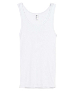 Women's 2x1 Rib Tank - 5.8 oz., 100% combed ringspun cotton. Textured rib offers a comfortable, snug fit and shows off a woman's curves. Super soft 2x1 rib knit. Sideseamed. Athletic Heather is 90% cotton, 10% polyester.