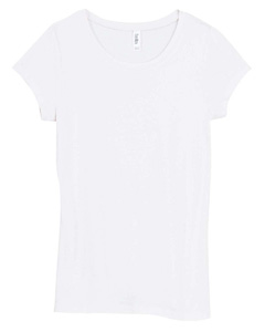 Women's Marcelle Sheer Jersey Longer-Length T-Shirt - 3.2 oz., 100% combed ringspun sheer cotton jersey. Soft, refined crew neck with added body length and a slim fit silhouette. Ideal for layering or for low-rise bottoms. Sideseamed. Set-in sleeves. Athletic Heather is 90% cotton, 10% polyester.