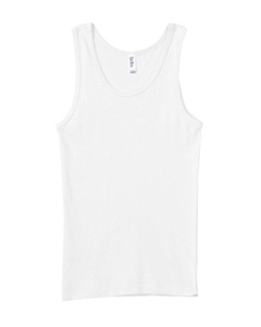 Women's 1x1 Baby Rib Wide Strap Tank - 5.8 oz., 100% combed ringspun cotton. Wide straps. Fitted body. Super soft 1x1 baby rib knit. Self-binding on neck and armholes. Sideseamed.