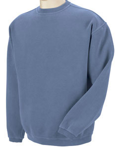Garment-Dyed Fleece Crew - 10 oz., 100% ringspun cotton. Preshrunk, soft-washed, garment-dyed fabric. Set-in sleeves. 2x1 rib on collar, cuffs and relaxed waistband. Sideseamed body with double-needle stitching.