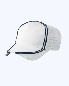 Athletic Cap - Cotton front panels and mesh back. Piping detail. Velcro closure. Champion "C" logo on back.