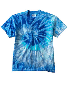 Youth 5.4 oz., 100% Cotton Tie-Dyed T-Shirt - 5.4 oz., 100% ComfortSoft cotton. Double-needle stitching throughout. Seamless rib at neck. Shoulder-to-shoulder tape. Dyed in the USA. No two are exactly alike. Wash separately.