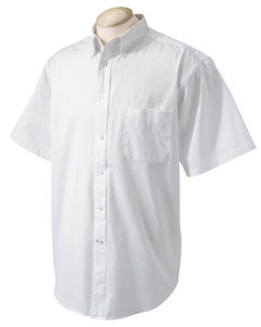 32 Singles Twill - Premium 100% combed cotton twill of 32 singles yarn. Dura-Pearl buttons. Rolled button-down collar, center back pleat. Short-sleeves.