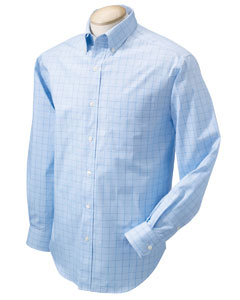 Men's Glen Plaid - 100% soft, rich yarn-dyed Pima cotton. Pearlized buttons. Flat-felled seams. Single-needle topstitching throughout. Button-down collar. Full back yoke and pleat. Adjustable cuffs.