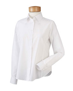 Women's Executive Performance Broadcloth - 55/45 cotton/poly easy care blend. Wrinkle- and stain-resistant fabric. Patented taped seams for pucker-free performance. Specially fused collar, cuffs and placket for total garment performance. Princess seams in front and back and bust darts for feminine fit. Pearlized buttons.