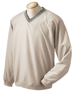 Wind Shirt - DuPont Teflon treated microfiber polyester. Birdseye polyester neck trim. On-seam pockets. Mesh underarm gussets. Spandex at the ribbed hem. Repels wind, water, stains and wrinkles.