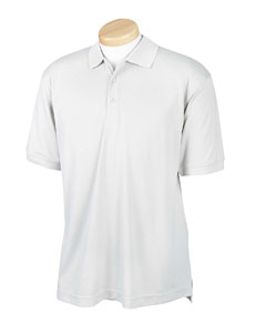 Men's Dri-Fast Advantage Solid Mesh Polo - 100% polyester micro-mesh with Dri-Fast moisture management for cool, dry comfort. UV protection. Three-button placket with dyed-to-match buttons. Rib collar and cuffs. Sweat catch and inside signature stripe neck tape. Set-in sleeves.