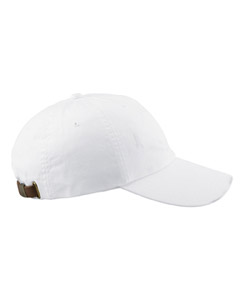 6-Panel Washed Pigment-Dyed Cap - 100% cotton twill. 6-panel. Unstructured. Low-profile. Garment washed. Tuckaway leather back strap with antiqued brass buckle and grommet. Cool-Crown mesh lining. Four-rows of stitching on sweatband.