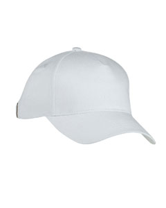 Youth 5-Panel Brushed Twill Cap - 100% brushed cotton twill. 5-panel. Structured. Front panel backed with buckram. Self-fabric closure with brass buckle and grommet tuck-in.