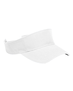 Washed Twill Visor - 100% washed cotton twill. 3-panel. Self-fabric two-piece Velcro closure.