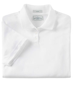 Women's Ultimate Performance Polo - 5 oz., 65/35 cotton/poly. Lightweight Cool-Dri fabric wicks moisture away from the body. Clean-finished three-button placket. White pearl buttons. Double-needle hemmed sleeves. Topstitching along shoulders and armholes. Slightly contoured for a feminine fit.