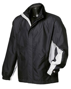 Diamond Dobby Full-Zip Jacket - 3.6 oz., 100% micro poly dobby shell, 1.9 oz., 100% polyester mesh lining and 1.7 oz., 100% polyester taffeta sleeve lining. Water- and wind-resistant. Full front-zip. Zippered pockets. Reflective piping at back vent which has a Velcro closure. Center front storm flap with Velcro closure. Double-needle bottom hem with bungee cord and cordlock. "C" logo patch on left sleeve at cuff and Champion script embroidery back neck.