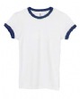 Women's Ringer T-Shirt - 5.8 oz., 100% combed ringspun cotton. Retro inspire...