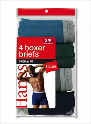 Hanes Mens Dyed Boxer Brief - Boxer briefs are the fastest growing category in the mens underwear business. In fact boxer briefs are having the biggest impact in the market and sales are growing at impressive rates.  The Hanes line offers men the comfortable freedom of a boxer with th  100% Cotton