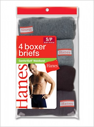 Hanes ComfortSoft Boxer Brief P4 - 100% SuperSoft ring-spun Cotton. Nothing quite like it against your skin. And check the unique fabric-covered waistband and Tagless design.  100% Cotton