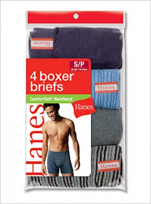 Hanes ComfortSoft Boxer Brief P4 - 100% SuperSoft ring-spun Cotton. Nothing quite like it against your skin. And check the unique fabric-covered waistband and Tagless design. (Heathers and Prints - 75% Cotton, 25% Polyester)  100% Cotton