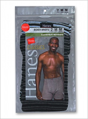 Mens Classics Micro Stripe Boxer Brief - Hanes Classics is superior quality underwear with classic styling for discerning consumers.  100% Cotton