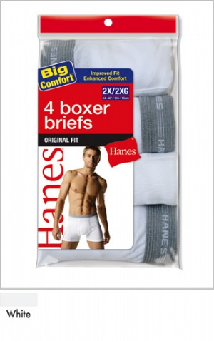 Hanes Boxer Briefs P4 Value Pack - 100% Cotton  100% cotton