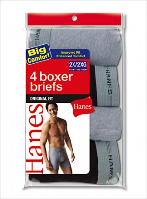 Hanes Boxer Briefs P4 Value Pack - 100% Cotton  100% cotton