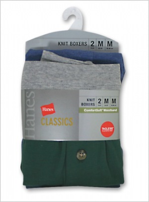 Mens Classics Comfort Soft Waistband Knit Boxer-Solids - Hanes Classics is superior quality underwear with classic styling for discerning consumers.  100% Cotton