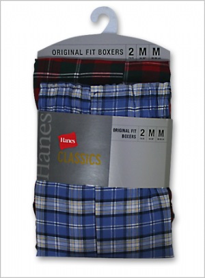 Mens ClassicsWoven Tartan Boxer - Hanes Classics is superior quality underwear with classic styling for discerning consumers.  55% COTTON 45% POLYESTER