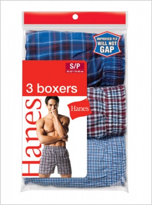 Hanes Tartan Boxers - Fashion basic, made fun. All the stuff that makes you feel confident, like double-stitched seams for durability and roomy styling for a comfortable fit  55% Cotton/45% Polyester