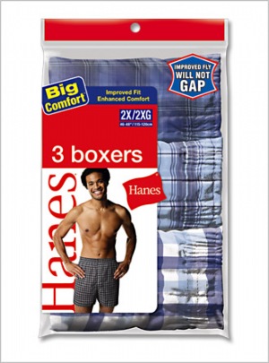 Harwood Hanes Mens Boxer - Double-stitched seams leave you confident of durability and roomy styling gives you the comfortable fit you need.  100% COTTON