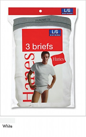 Hanes Men's White Briefs - The UltraSoft Cotton is pre-shrunk you'll notice the better fit. The comfort-weaved waistband keeps its shape wash after wash, and long-lasting double-stitched seams give you confidence.  ConfortFit (No Ride Up)  100% Cotton