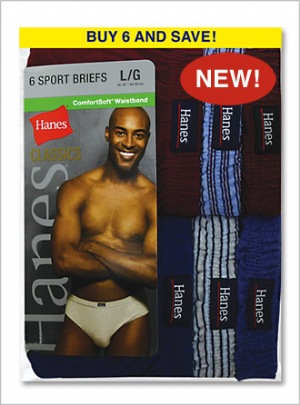 Classics P6 Sport Brief - Fashion Solids, Strips, and Heathers - Tagless - Stylyish lower rise fit - ComfortSoft fabric covered waistband  100% Cotton Carded Ring Spun (Heathers and Yarn Dye Stripe)