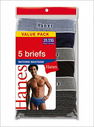 Mens Hanes Fashion Brief - Hanes Classics is superior quality underwear with classic styling for discerning consumers.  Solids:  100% Cotton Heathers:  75% Cotton / 25% Polyester Heather Stripes:  58% Cotton / 42% Polyester