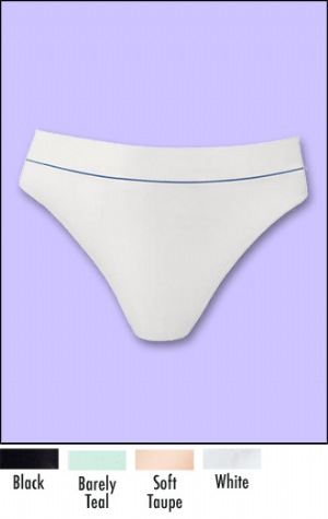 Breathe By Barely There Thong - Lightweight, breathable fabric with a moisture-wicking finish keeps you cool and comfortable throughout the day.  Soft, seamless fabric with modern wide waistbands and mesh texture detailing.  94% Nylon, 6% spandex