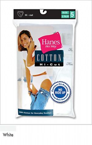 Hanes Cotton Hi-Cut 