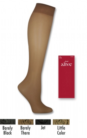 Hanes Alive Full Support Sheer Knee Highs - Hanes Alive Full Support Sheer Knee Highs  81% Nylon, 19% Spandex