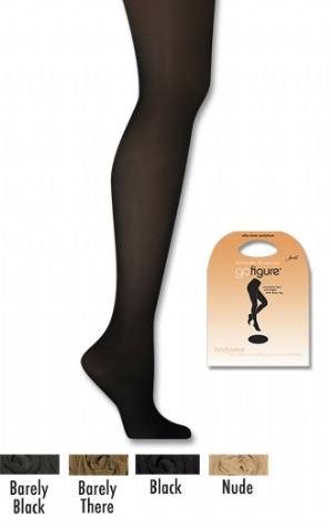 Smooth Illusions Go Figure Pantyhose with Sheer Leg -   Panty:  89% Nylon, 11% Spandex; Leg:  81% Nylon, 19% Spandex