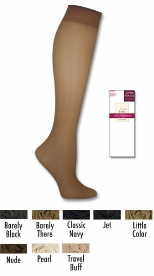 Silk Reflection Silky Sheer Knee High Enhanced Toe - Silk Reflection Silky Sheer Knee High Enhanced Toe  90% Nylon 10% Spandex