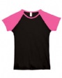 4.2 oz Semi-Sheer Cap Sleeve Baseball T-shirt - 100% combed ringspun cotton, 4.2...