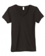 6 oz Cotton 1x1 Rib Mitered V-Neck T-shirt - 100% ringspun cotton, 6.0 oz., pres...
