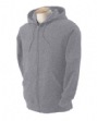 Full-Zip Hooded Sweatshirt - 8 oz., 50/50 cotton/poly hooded sweatshirt. label f...