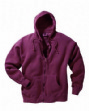 11 oz Pigment-Dyed Cotton Full-Zip Hood - 100% ringspun cotton, 11 oz. double-ne...