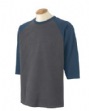 6 oz Pigment-Dyed 3/4-Sleeve Baseball Jersey - 100% cotton, 6 oz. double-needle ...