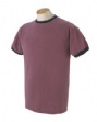 6 oz Pigment-Dyed Short-Sleeve Ringer T-shirt - 100% cotton, 6 oz. double-needle...