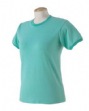 Direct-Dyed Ladies Heather Ringer T-shirt - 50% cotton, 50% polyester heather b...