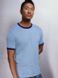 Fine Cotton Jersey Ringer T-shirt - 100% combed cotton. contrast rib binding on ...