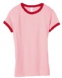 4.2 oz Semi-Sheer Ringer T-shirt - 100% combed ringspun cotton, 4.2 oz., preshru...