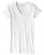 Women's Fine Jersey V-Neck Longer Length T-Shirt - 4.5 oz., 100% combed ring...