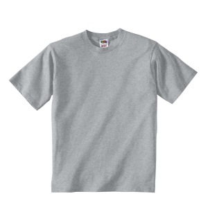 5.6 oz Cotton Youth T-shirt - 100% cotton, 5.6 oz. seamless rib at neck; shoulder-to-shoulder tape; double-needle stitching on sleeves and hem.