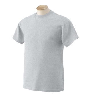 5.6 oz Cotton T-shirt - 100% cotton, 5.6 oz. seamless rib at neck; shoulder-to-shoulder tape; double-needle stitching on sleeves and hem.