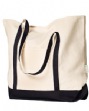 100% Certified Organic Cotton Canvas Boater Tote - 10.0 oz., 100% certified orga...