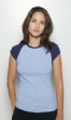 1x1 Baby-Rib Contrast Raglan T-shirt - 100% combed cotton, slim fit; 1/2" bi...