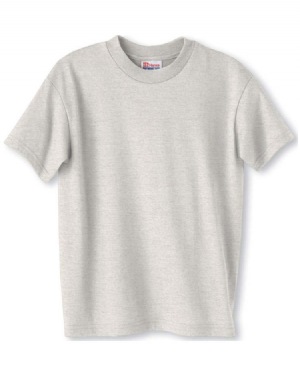5.5 oz 50/50 Youth T-shirt - 50% cotton, 50% polyester, 5.5 oz. Taped neck; shoulder-to-shoulder tape.
